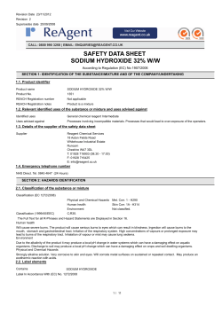 safety data sheet sodium hydroxide 32% w/w