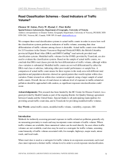 Road Classification Schemes &ndash; Good Indicators of Traffic Volume?