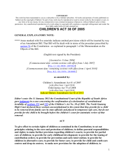 children`s act 38 of 2005