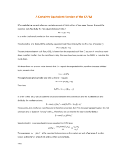 A Certainty-Equivalent Version of the CAPM