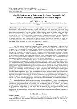 Using Refractometer to Determine the Sugar Content in Soft Drinks