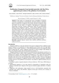 Purification of magnesite from harmful materials with Mg (NO3)2