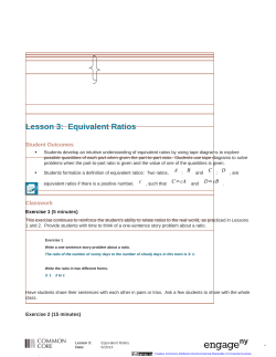 Lesson 3: Equivalent Ratios