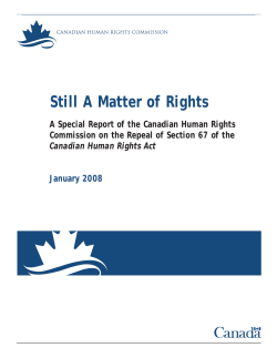 Still A Matter of Rights