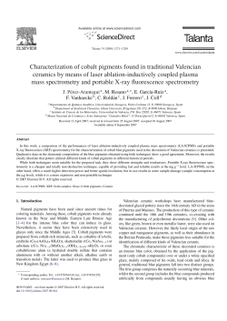 Characterization of cobalt pigments found in traditional Valencian