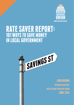 101 ways to save money in local goveRnment
