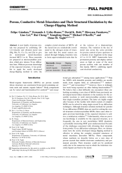Porous, Conductive MetalTriazolates and Their Structural