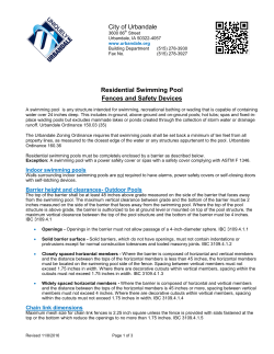 pool- residential fences/alarms