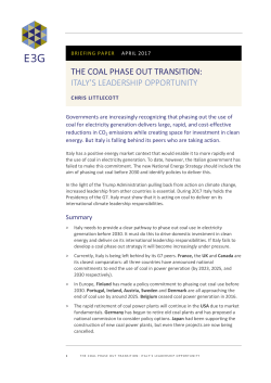 Italy Coal Phase Out Briefing Paper April 2017