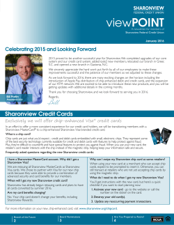January 2016 - Sharonview Federal Credit Union