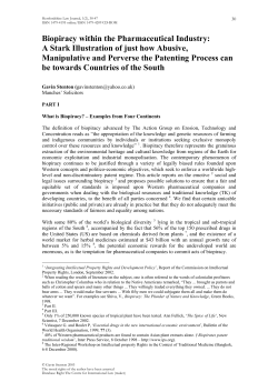 The patenting of pharmaceuticals, such as anti