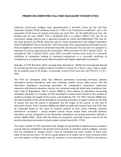 primer on computing full-time equivalent student (ftes)