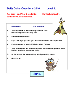 Daily Dollar Questions 2016 Level 1.