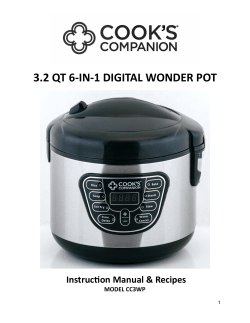 3.2 qt 6-‐in-‐1 digital wonder pot