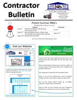 Pickett Summer BBQ`s Visit our Website