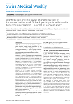 Identification and molecular characterisation of