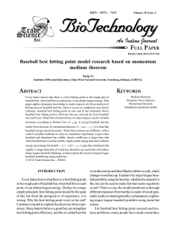 Baseball best hitting point model research