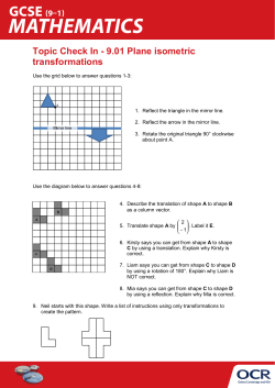 Topic Check In 9.01 - Plane isometric transformations