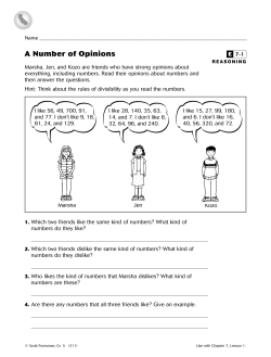 E7-1 A Number of Opinions (p. 211)