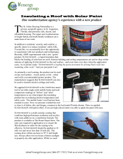 Insulating a Roof with Solar Paint