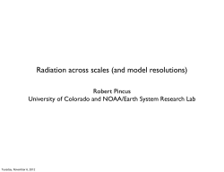 Radiation across scales (and model resolutions)