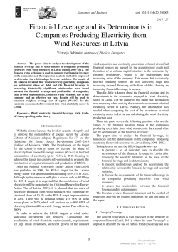 Financial Leverage and its Determinants in Companies Producing