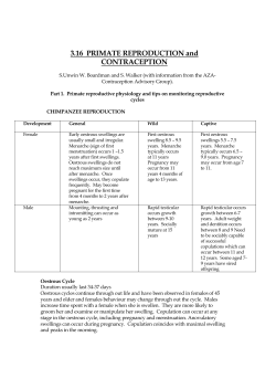 3.16 PRIMATE REPRODUCTION and CONTRACEPTION