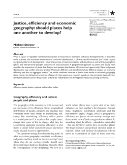 Justice, efficiency and economic geography