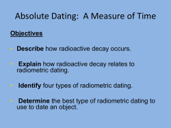Absolute Dating: A Measure of Time