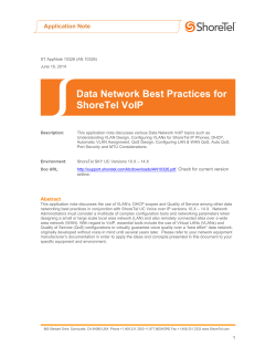 Data Network Best Practices for ShoreTel VoIP