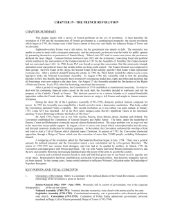 CHAPTER 19 - THE FRENCH REVOLUTION
