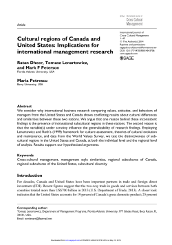 Cultural regions of Canada and United States