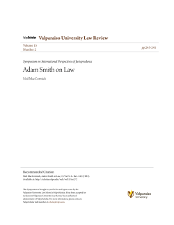 Adam Smith on Law - ValpoScholar