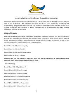 An Introduction to High School Competitive Swimming