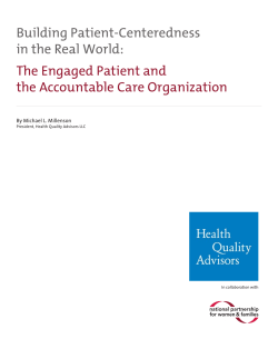 Building Patient-Centeredness in the Real World