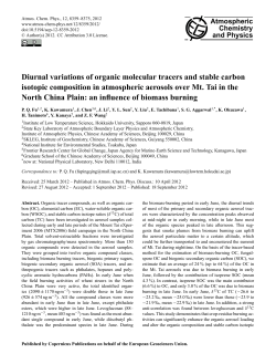 Diurnal variations of organic molecular tracers and stable carbon