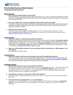 Priority Mail Business Media Update