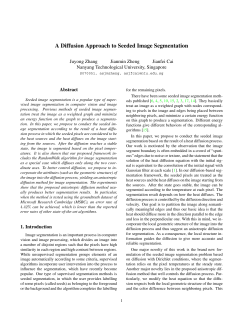 A Diffusion Approach to Seeded Image Segmentation