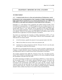chapter iv: ministry of civil aviation