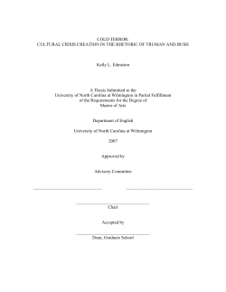 COLD TERROR: CULTURAL CRISIS CREATION IN