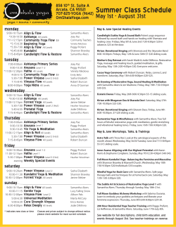 Downloadable Schedule