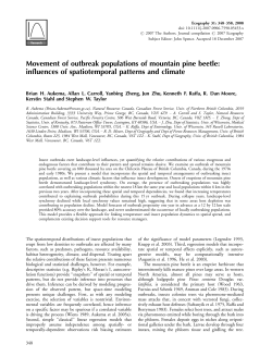 Movement of outbreak populations of mountain pine beetle