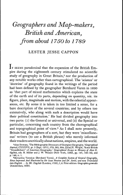 Geographers and Map-makers, British and American, from about