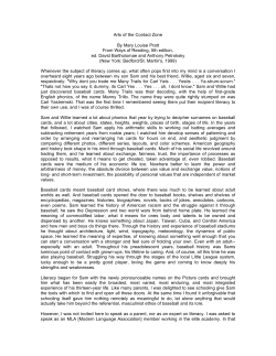 Arts of the Contact Zone By Mary Louise Pratt From Ways of