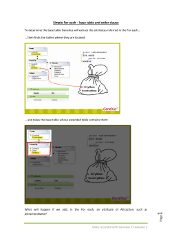 Simple For each &ndash; base table and order clause