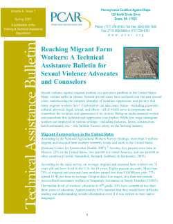 Reaching Migrant Farm Workers - National Center on Domestic and