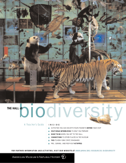 Hall of Biodiversity Educator`s Guide