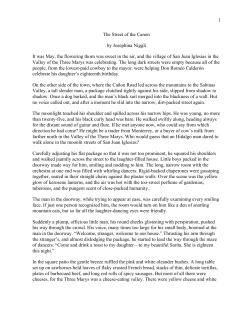 1 The Street of the Canon by Josephina Niggli It was May, the