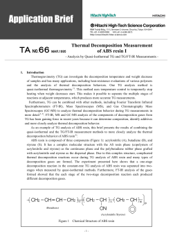 Thermal Decomposition Measurement of ABS resin I