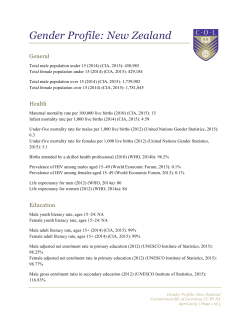 Gender Profile: New Zealand